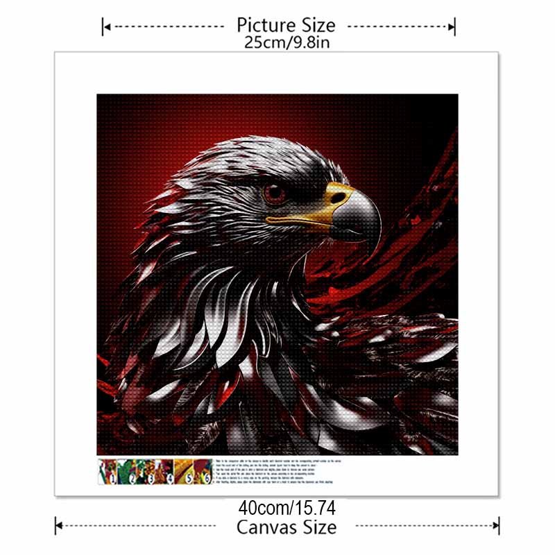 New Arrival 5D DIY Full Circle Diamond Painting "Red Flying Eagle" Embroidery Cross Stitch Home Decor Gift
