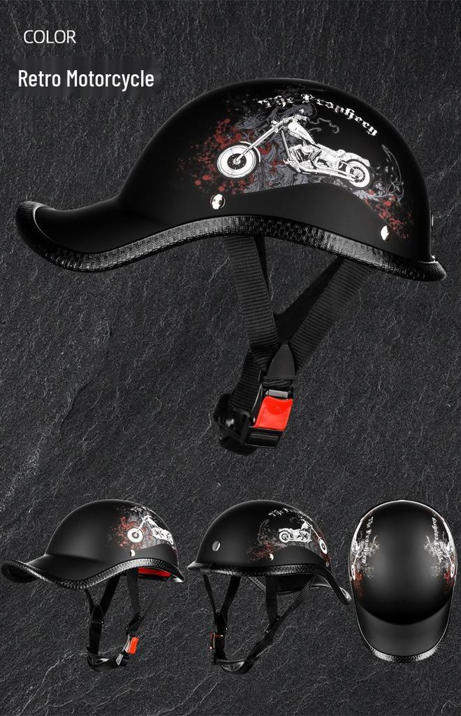 Retro Electric Scooter Flip-up Helmet - Lightweight, Personalized, Universal Fit for Men