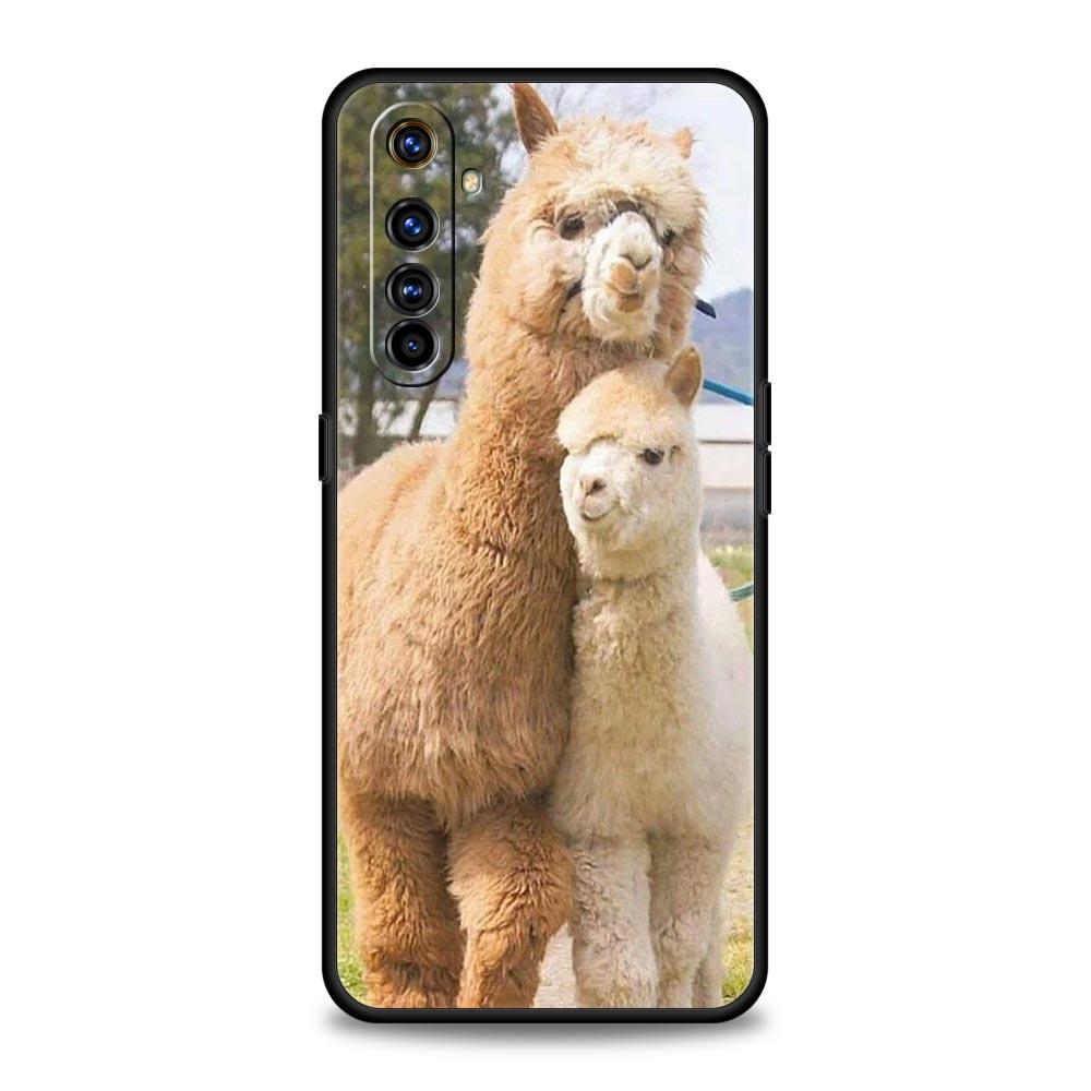 Kawaii Alpaca lovely Phone Case For Realme 12 11 10 9 8 5G 7 6 GT5 GT3 GT2 Pro Plus C21 C11 C25 C35 GT Neo 2 3 3T 5 Soft Cover