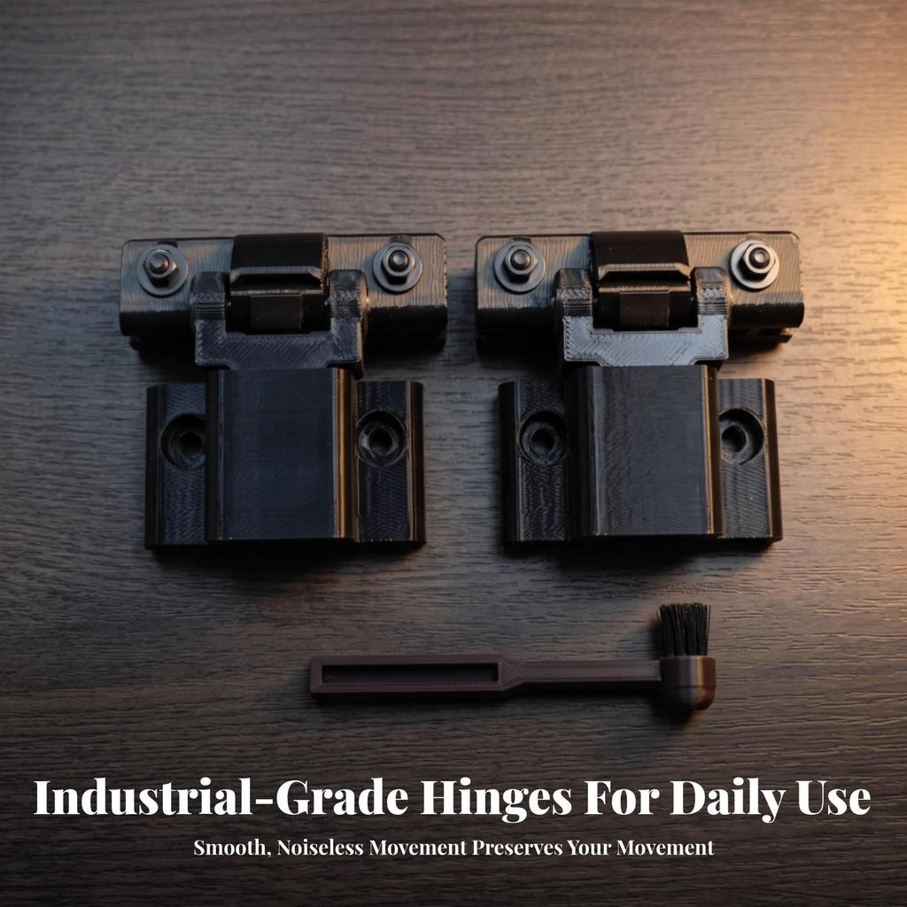 Turntable Hinges with Accessory Easy Installation Dust Cover Hinge Robust