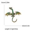 Enamel Dragon Brooches for Women Unisex Rhinestone Necklace Flying Dragon Pins Banquet Party Backpack Gifts Jewelry Accessories