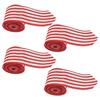 4 Piezas Cinta de Navidad Adornos de Navidad Cinta de Malla Rayada Cinta para Fiestas Suministros para Manualidades Navideñas Rojas Decoraciones Navideñas