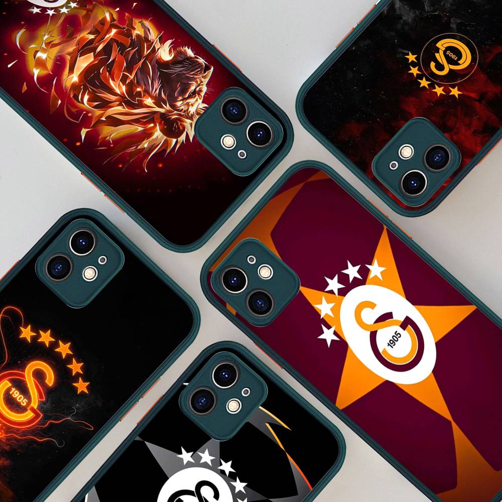 Fotbalový tým Galatasaray Pro Silikonový matný kryt na telefon Pro iPhone 16 Pro Max 15 14 13 12 11 X XS MAX