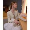Autumn/Winter Celebrity Style V-Neck Slim Tweed Dress for Women