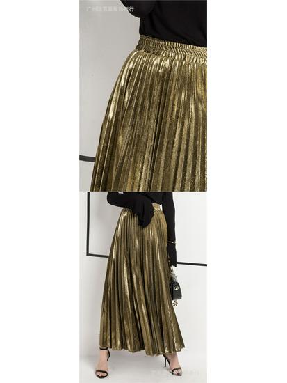 Plus Size High Waist Pleated Beach Skirt for Women - European & American Style
