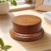 Round Wooden Display Base Sleek Wood Riser Stable for Miniature Hobbyists