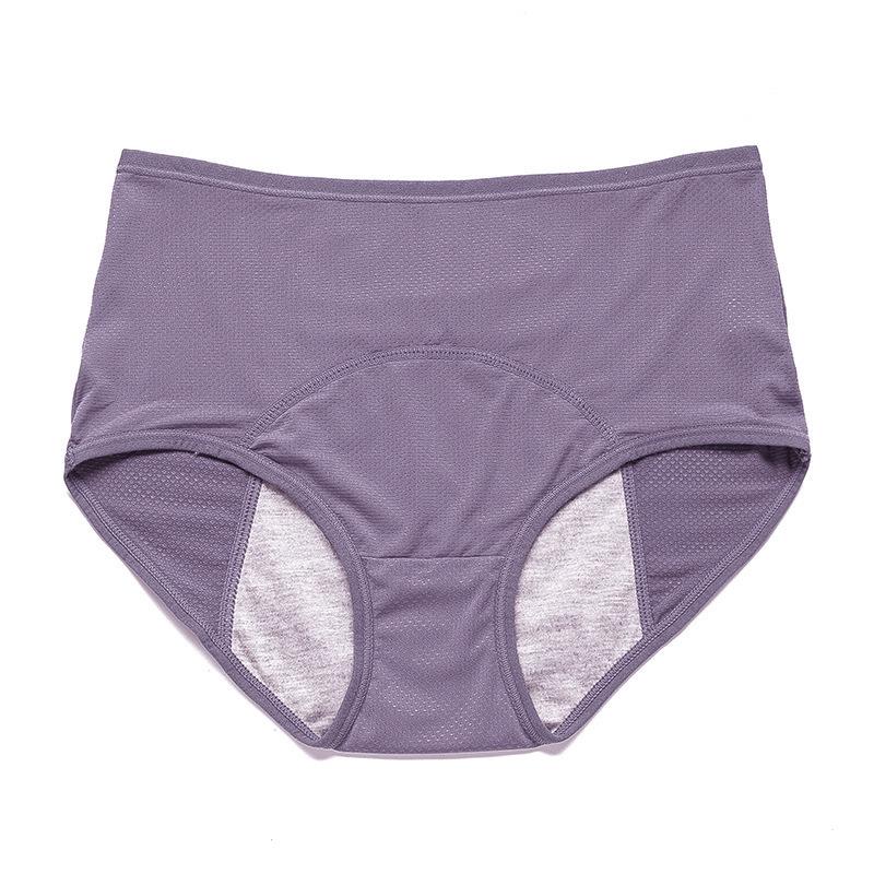 Mid-Waist Leak-Proof High-Elastic Menstrual Briefs for Women, Sizes 80-280 lbs, Comfortable & Breathable.