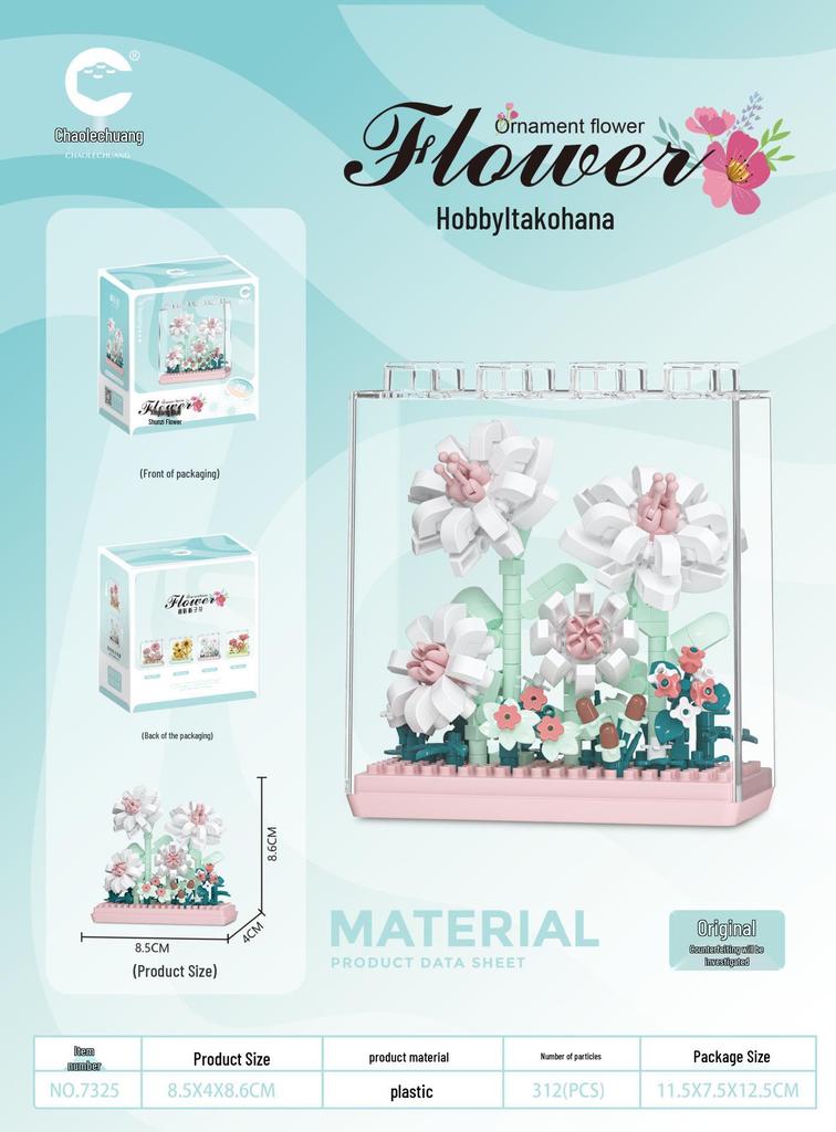 Compatible LEGO Flower Basket & Succulent Building Kit - Educational Toy & Valentine's Teacher Gift