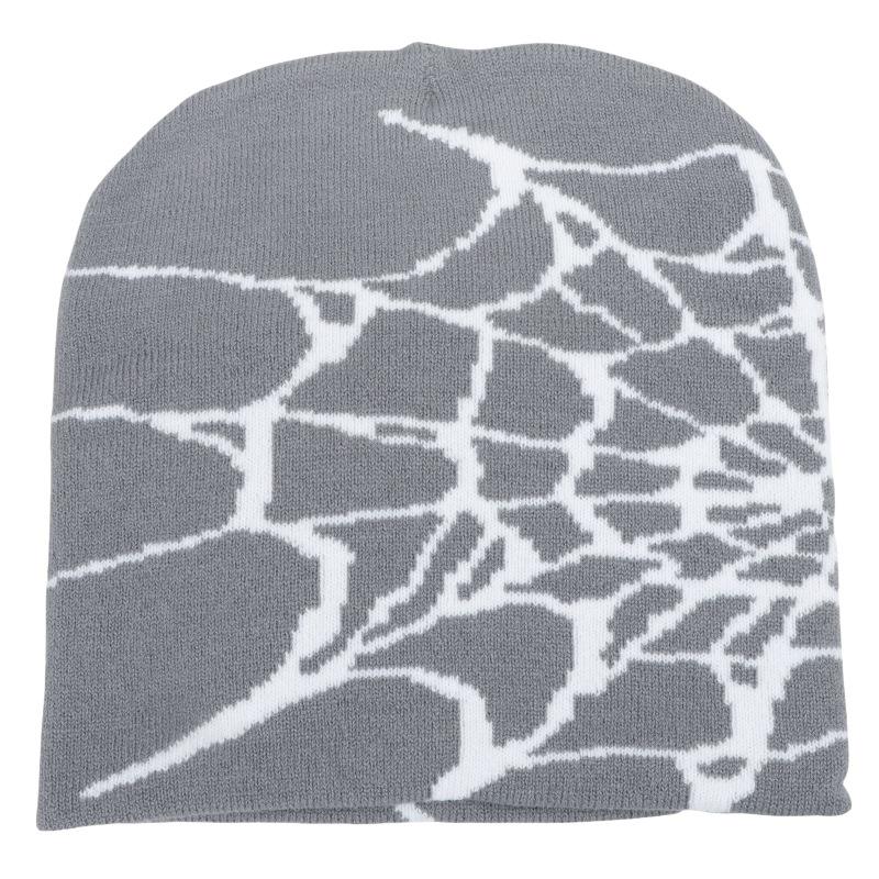 Unisex Spider Web Knit Hat: Warm, Windproof Autumn/Winter Fashion Beanie