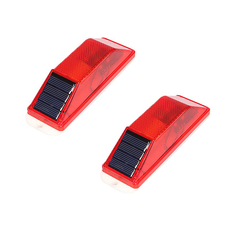 2pcs Warning LED Lamp Strobe Solar Lamp Chip Control Bridge Night Driving Safety Light Strobe Flash Traffic Caution Strobe Light