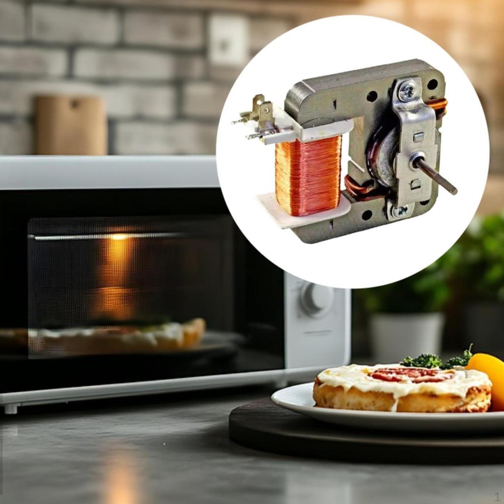 Microwave Oven Fan Motor, Replacement Part Sturdy Metal Premium Professional High Temperature