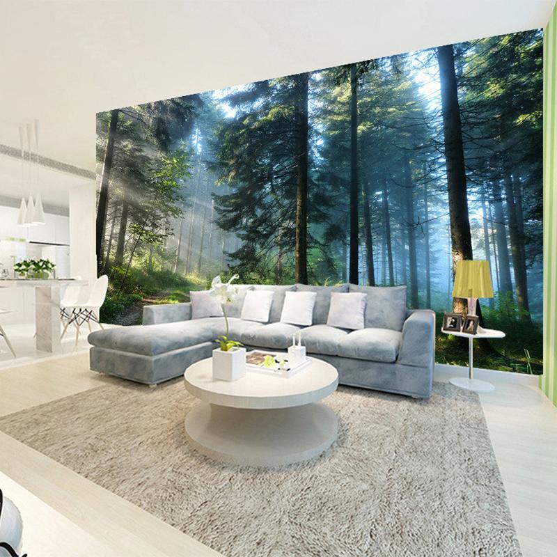 3d Sunshine Forest Nature Landscape Photo Mural Wallpaper Living Room Bedroom Backdrop Wall Mural
