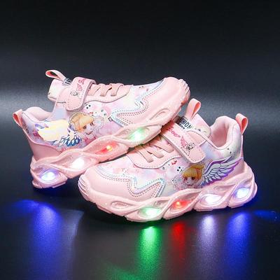 2022 nya ljusa flickskor Princess with Lights Luminous Shoes Sports Luminous Sports Shoes