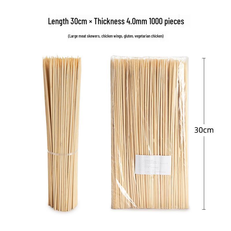 Disposable Bamboo Skewers for Meat, Kebab, Sausage, and Fried Skewers