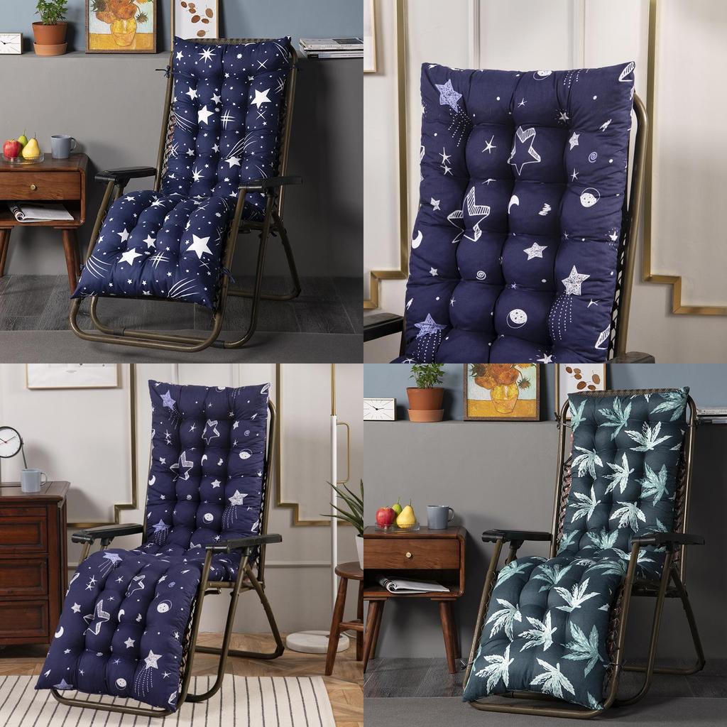 Luxurious Leaves Starry High Back Chair Cushion For Deck Seat Pad And Garden Relaxation