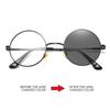 VIVIBEE Photochromic Mens Blue Light Blocking Glasses Retro UV400 Anti Glare Round Color Changing Sunglasses Computer Shades