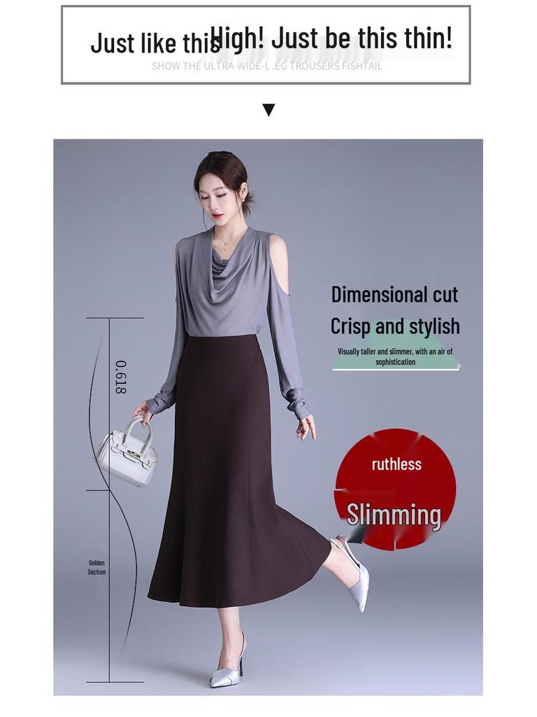 Chic 2026 High-Waisted Fishtail Skirt: Stylish & Versatile