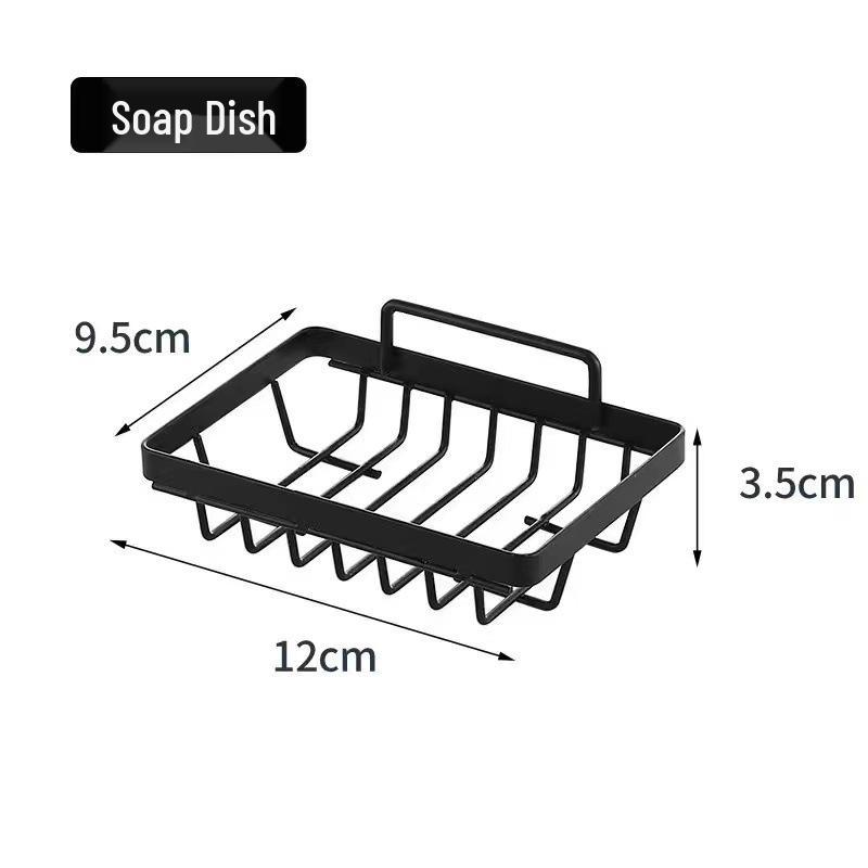 No-Drill Corner Bathroom Shelf Wall-Mounted Shower Storage