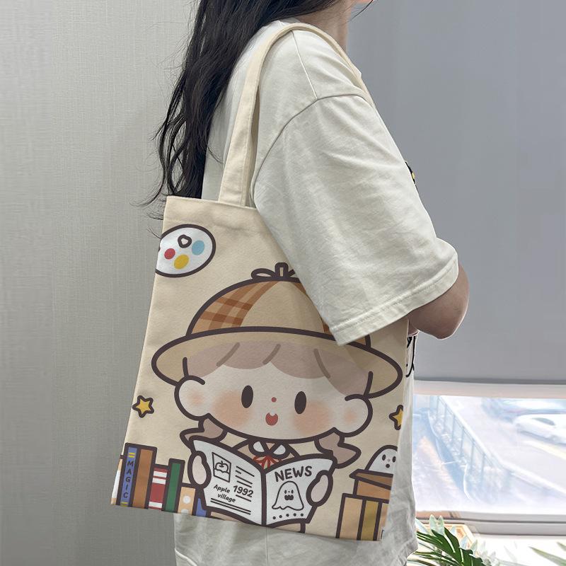 Eco-Friendly DIY Canvas Tote Bag with Custom Logo for Advertising