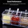 Kitchen Clear Seasoning Box Set Organizer Storage Boxes Spices Seasoning Jar Sugar Salt Bottle With Spoon Kitchen Accessories