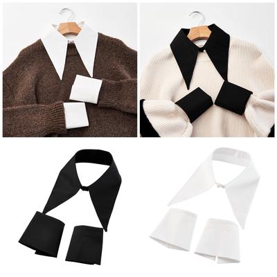 Pointed Wrist Cuffs Insert Collar Blouse Spread Lapel Ancient Art Collar Sweet Shawl Insert Decorative Shawl