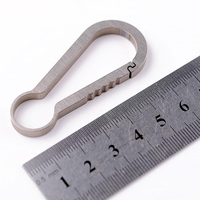 1Pc Titanium Alloy 5.9CM Buckle Hook Backpack Hook Clip Outdoor Keychain Climbing Carabiner