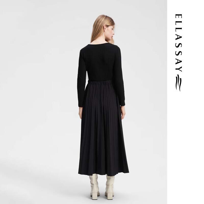 ELLASSAY Women's Minimalist Patchwork Dress