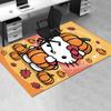Office Rug Hello Kitty, Pumpkin Anti-Slip Rug, Machine Washable for Living Room, Bedroom, Office, Multiple Sizes, Bedroom Mat, Decorative Mat, Durable