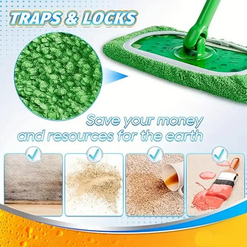 Sweepers Wet & Dry Cleaning Cloths Reusable Microfiber Mop Pads Furniture Flooring Mop Head Replacement Washable Rag Towel