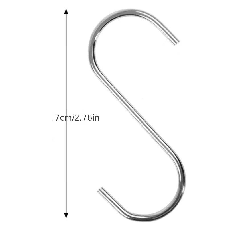 

10 шт. S-образный крючок из нержавеющей стали для кухни, ванной, многофункциональный металлический крючок для подвешивания
