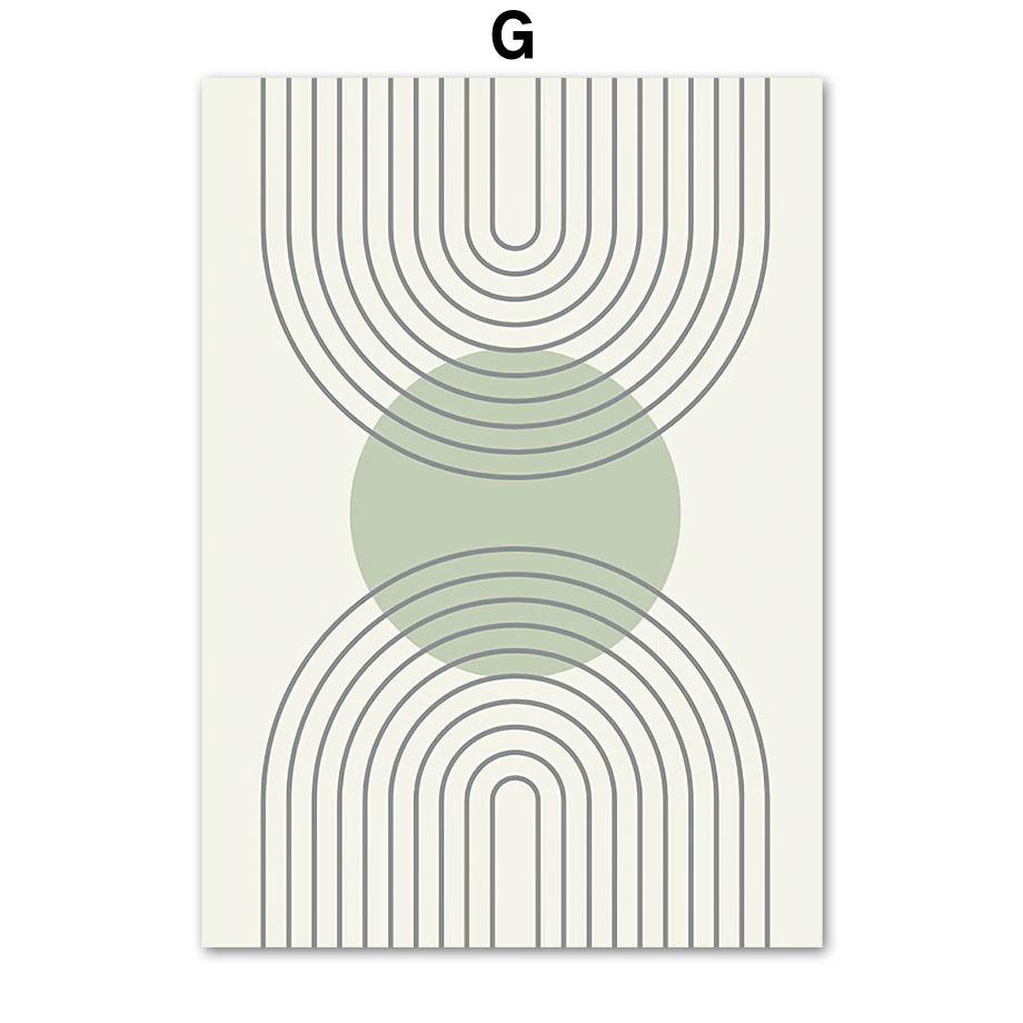 

Абстрактные геометрические плакаты в стиле бохо, листья, арки, современный настенный художественный принт, холст, живопись, настенные панно, декор для гостиной 30X40cm No Framed