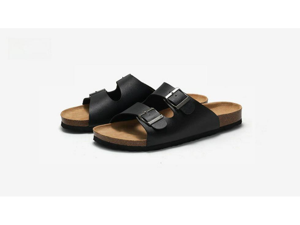 Korean Style Men's Cork Slippers: Trendy Summer Beach Flip-Flops & Casual Sandals