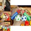 New Cartoon Pvc Football Keychain Realistic World Cup Soccer Car Charm Accessory