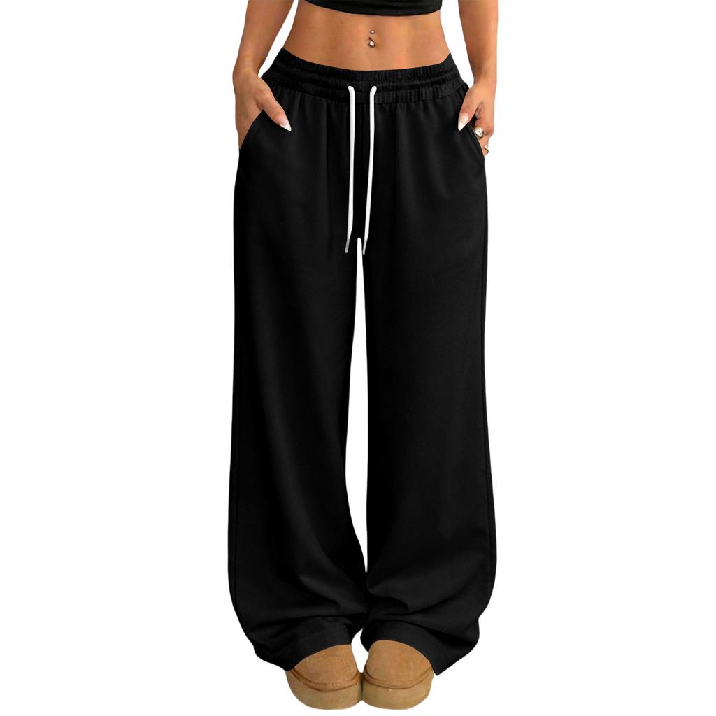 Damen Lässige und Modische Elastische Taille Weite Hose