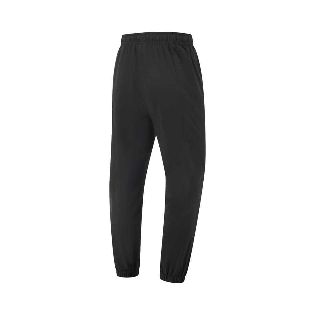 Li Ning Wade Series Casual Simple Tapered Lace-Up Knitted Sports Pants Men pants Black AYKV069-1