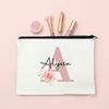 Personalized Name Makeup Bag Letter Wedding Bridesmaid Gift Travel Cosmetic Organizer Canvas Custom Bag Ladies Pencil Case Purse