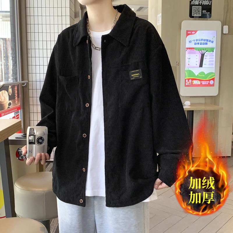 2025 Spring Japanese Corduroy Jacket Jacket Men's Trend Retro Outerwear Shirt Couple Versatile Tooling