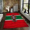 "Portugal Flag Crest Carpet Red Green Wooden Texture Home Decor" Suitable for use as an anti-slip for living room bedroom sofas