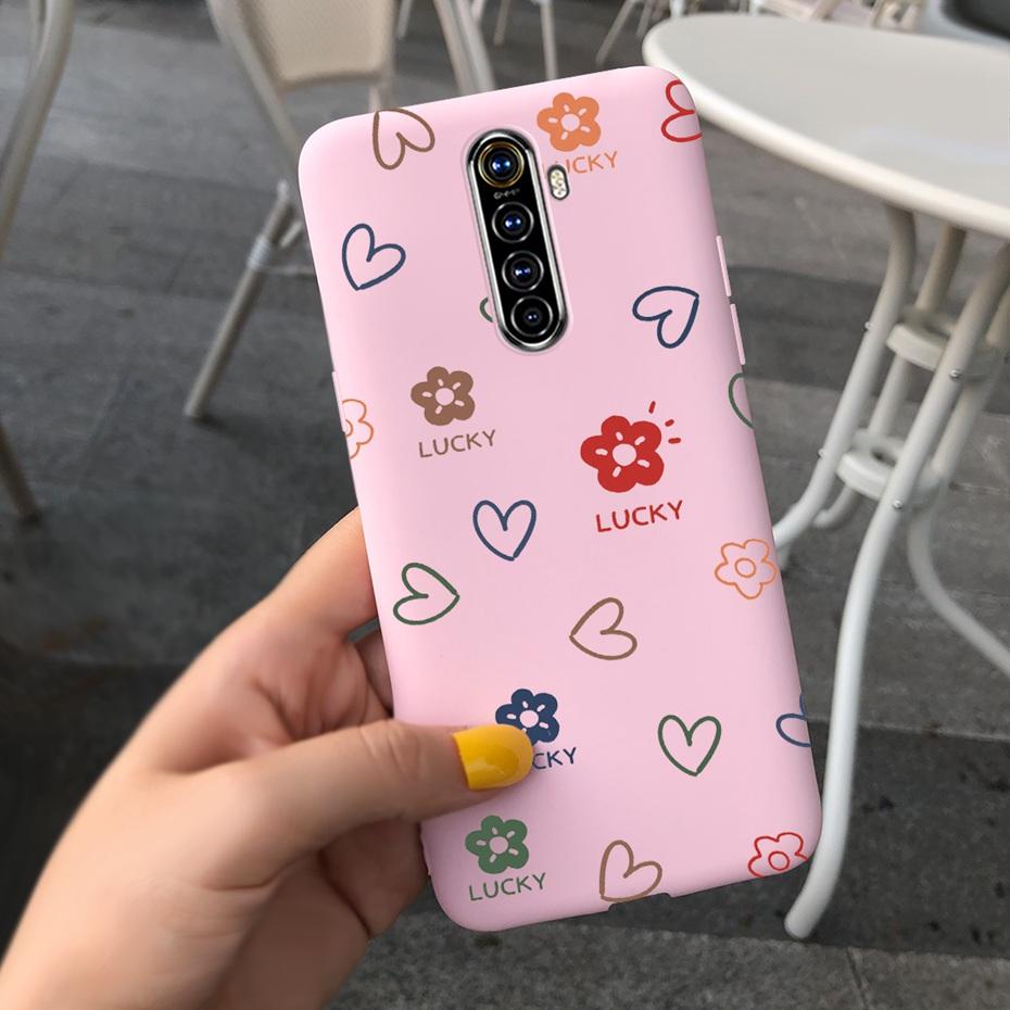 For Realme X2 Pro Phone Case Realme XT X2 Lovely Printing Candy Color Silicone Back Cover For RealmeX2 X 2 Pro XT Soft TPU Coque