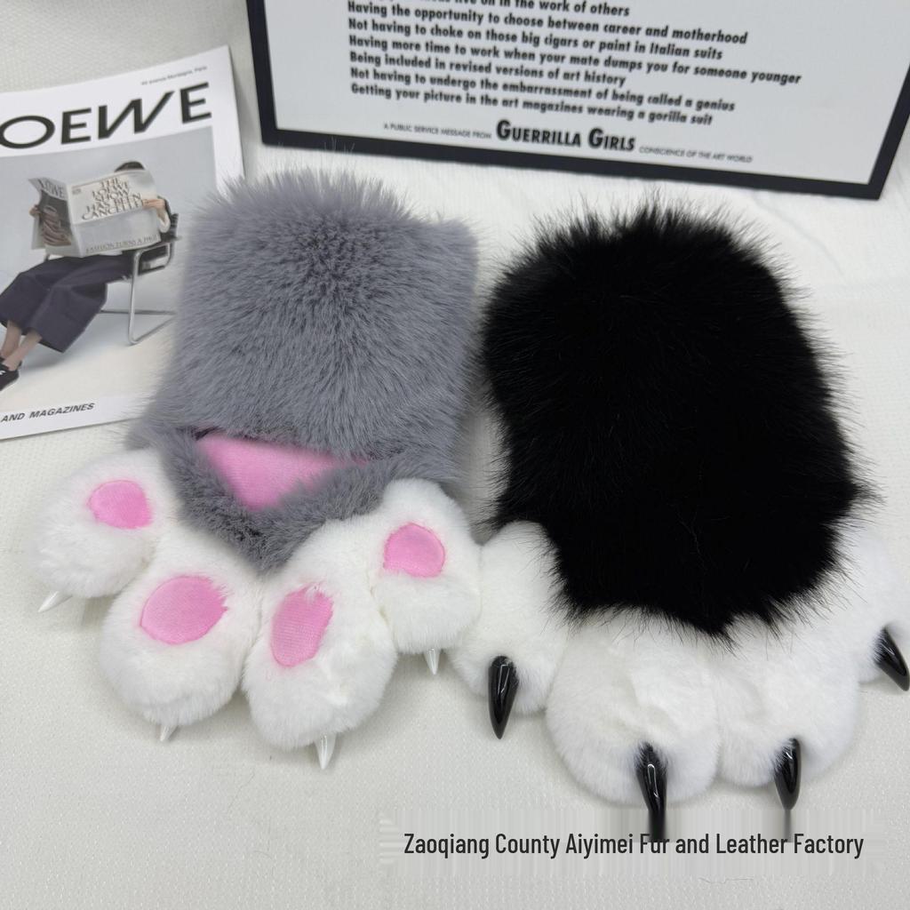 Kig Furi Tierkralle Quietschende Halloween Cosplay Katzenpfoten Handschuhe