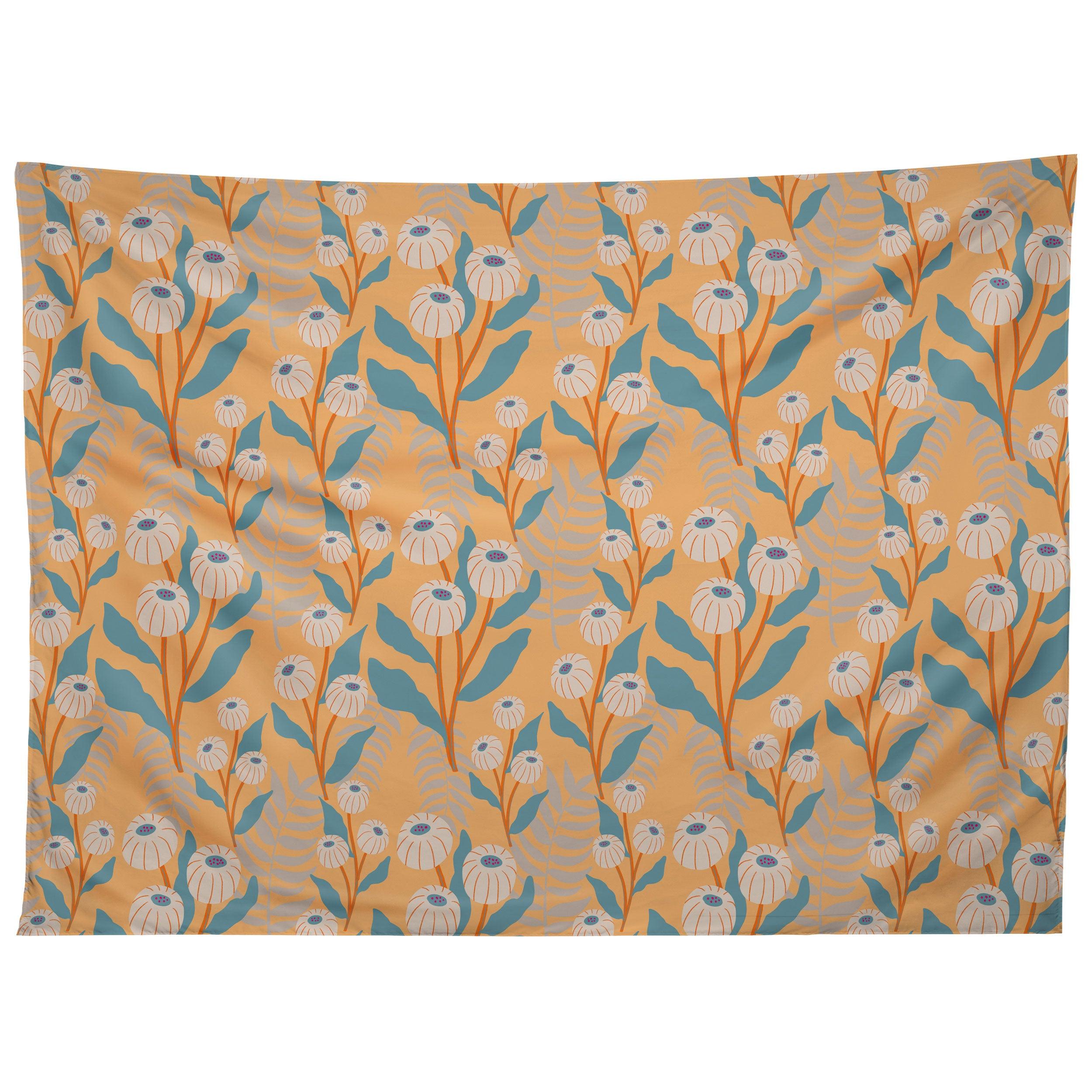 TROPICAL WILD FLOWERS tapestry 75x100