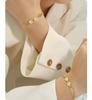 European & American Double Chain Smiley Face Bracelet - Women's Christmas Jewelry, Handmade Titanium Steel, E190