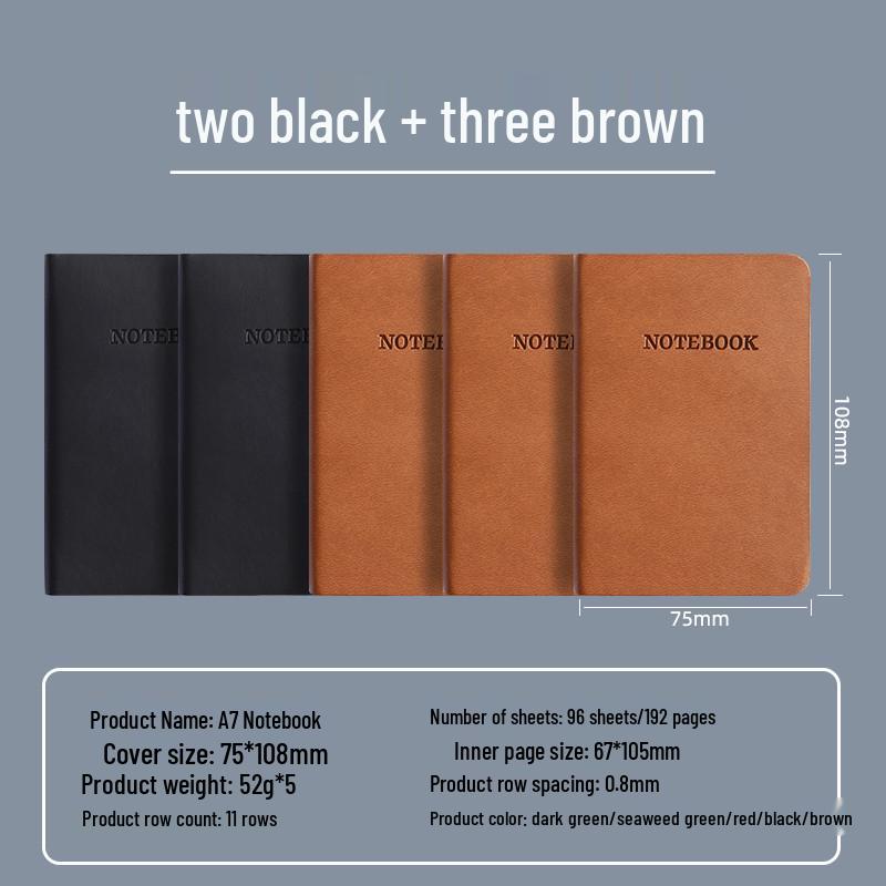 A7 Mini Tragbares Taschennotizbuch für Krankenschwestern und Ärzte