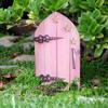Fairy Garden Door High Durability Fade-Resistant Bright Color Eco-friendly Smooth Edge Realistic Looking Wood Miniature Door Elf-Home Creative