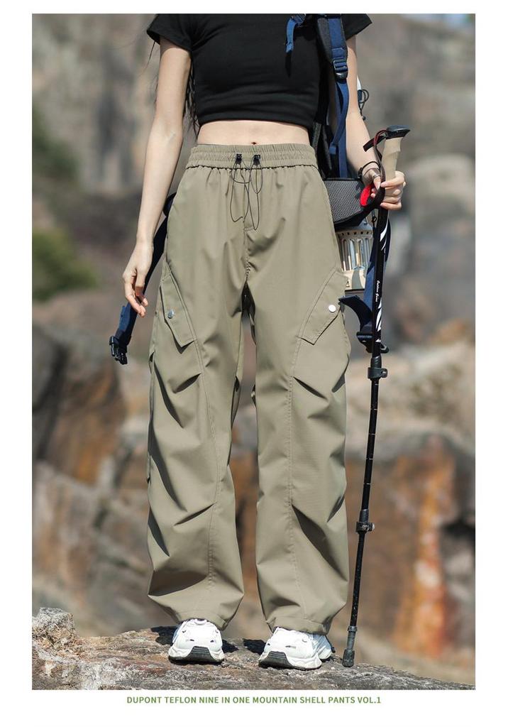 Pantaloni da Sci Soft Shell Impermeabili Antivento Unisex per Primavera/Autunno - Gamba Dritta Alpinismo Outdoor
