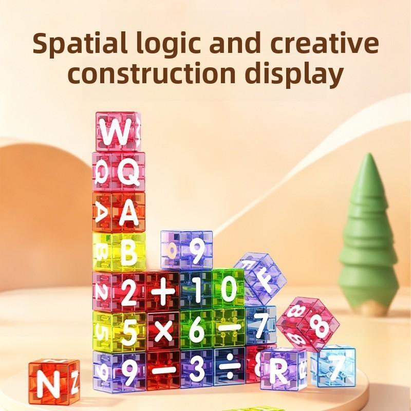 Magnetic Number Letter Blocks Educational Toy For Kids With Metal Box Storage