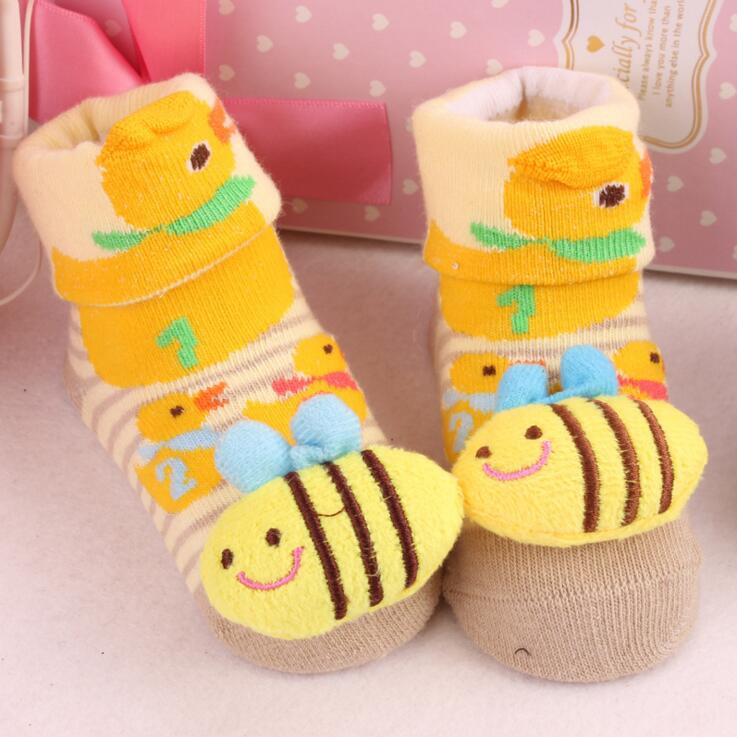 Baby Socks Toy Slipper Girls Boy Newborn Accessories Anti Slip Toddlers Gift Clothes Kids Infant Stuff Children With Bell Animal