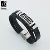Unisex Titanium Steel Medical Symbol Bracelet - Engravable Fashion Jewelry