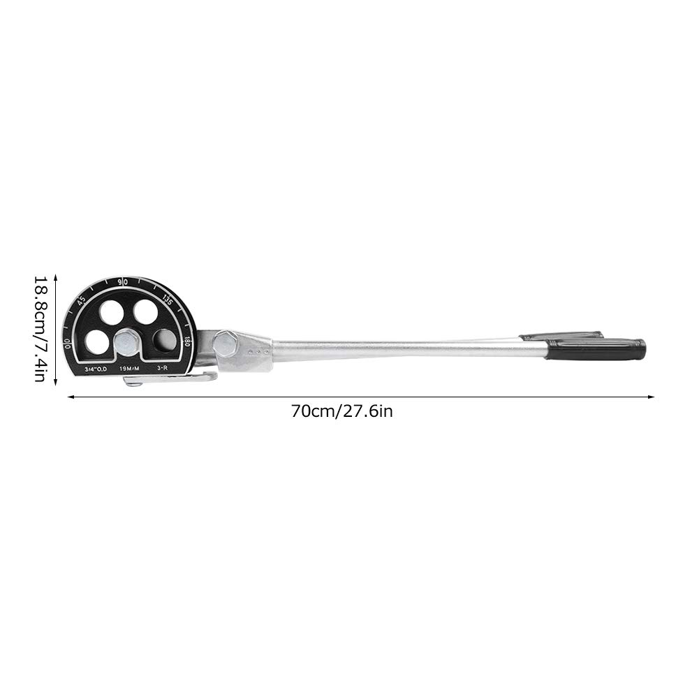 19mm Pipe Hand 180 Steel Aluminum Alloy Pipe Bender Manual Tube Bender for Bending Copper and Aluminum Bender, Tool, Degrees, High-Hardness + Kit,