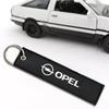 Bilnyckelring Hänge Textilduk Nyckelringar Kort Tyg Nyckelring Tillbehör För Opel Astra G H J F K =Vectra C D Zafira B